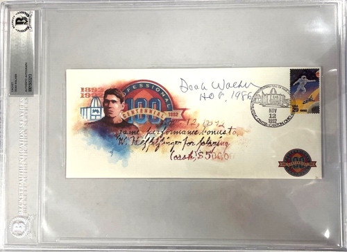 Doak walker signed - doak, 100th
